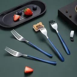 krusan Stainless Steel Dinner Forks Table Forks Set Long Handle Forks for Buffet Forks Stainless Steel Serving Fork Set image 4