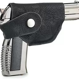 Silver 608 Full Metal Body Refillable Gun Lighter With Pull Back Loading System Pocket Lighter-28