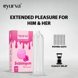 eyurva bubblegum dotted condoms | bubblegum flavoured condoms Condom image 2