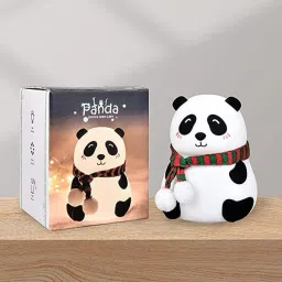 smars Usb Rechargable Silicone Panda night light lamp sensor lamp Table Lamp image 3