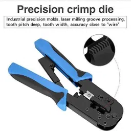 meshiv mantra Dual Modular Network RJ45 RJ11 RJ12 Crimping Tool, Network Cable Cutting Stripping Crimper/Wire Stripper/Wire Cutter for RJ45, RJ12 RJ11 8P/6P/4P Manual Crimper image 3