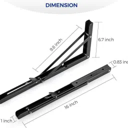 homydine self bracket (40 cm, 2 pice) 40cm Shelf Bracket image 2