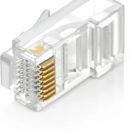 Techy-tech Pack of 50 RJ45 LAN Modular Plug CAT5/CAT6 Connector UTP Plug LAN Module Plugs Lan Adapter-11