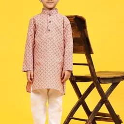 Pro-Ethic STYLE DEVELOPER Boys Checked Kurta with Pyjamas image 3