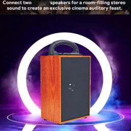 ANANDANI 10 Watts Portable Wireless Bluetooth Speaker (Light Wooden) Speaker Mod image 2