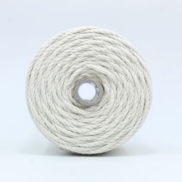 craft affair 3ply Twisted Oragnic Cotton Macrame Cord (20 Meter, 4mm) | Macrame Cord For Wall Hangers And Other DIY Projects - Off White image 4