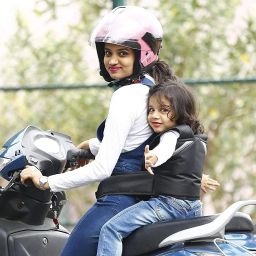 Two Wheeler Safety Belt for Sitting Back Adjustable Padded Strap Kid Travel Seat Baby Carrier-image-94