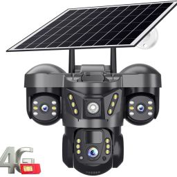 Bzrqx 1080P Full HD PTZ Solar Panel 4G SIM Camera Dual Lens Two-Way Audio Cam Security Camera-image-90