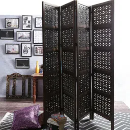 shilpi Solid Wood Trista Room Divider In Brown Colour-picture-49