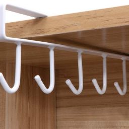 Shelf Hanging Hook Rack for Kitchen | Space Saver Hanger for Kitchen, Bathroom | Hook Rail 6-image-11