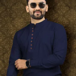Men Solid Polyester Straight Kurta-image-39