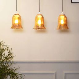 kapoor lampshades Corner Black and Gold Metal and Glass Cluster Hanging Light-picture-48