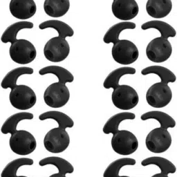 Pitambara New(20 Pieces, 10 Pair) Earbud Anti-Slip Covers Silicone Ear Tips Replacement Ear Gels Buds for Earbuds, Blue Color In The Ear Headphone Cushion (Pack of 20, Black) In The Ear Headphone Cushion-10