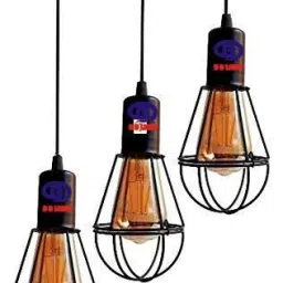 HL - Bulb - 3Lite - Long Chain Stainless Steel Light Hanging Chain Rod-image-73