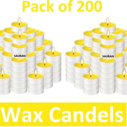 Pack of 200 Wax Tealight Candles 13W x 6H Centimeters WC79.2 Candle-picture-28