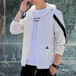 Colorblock Men Raincoat-image-33