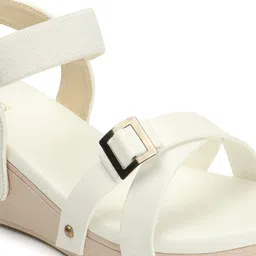 ICONICS Open Toe Wedge Heels With Buckles image 5