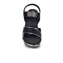 Ozuri Textured Open Toe Wedge Heels image 5