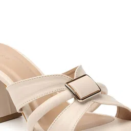 ICONICS Buckled Open Toe Block Heels image 4
