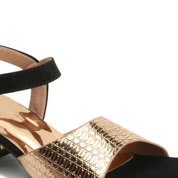 ICONICS Textured Open Toe Block Heels image 2
