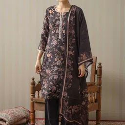 Sangria Printed Straight Kurta With Trouser & Dupatta Set image 2