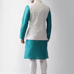 KISAH Men Multicoloured Regular Kurta with Pyjamas image 5