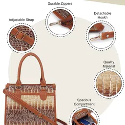 YOYOWING Animmal Textured Structured Handheld Bag image 2