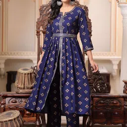 BAESD Ethnic Motifs Printed Regular Kurta with Trouser image 4