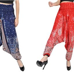 Printed Rayon Women Harem Pants-image-13