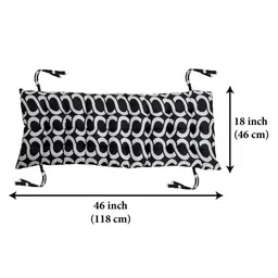 Kuber Industries Black & White Printed Rectangular Seamless Chair Pads image 4