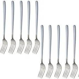 Stainless Steel Dinner Forks Set, Modern Flatware Forks(White,Set of 12) Stainless Steel Dinner Fork Set-picture-15