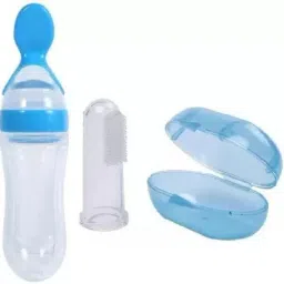 New Baby Fedding Utensils Combo of Milk bottle,Feeder,Teether for Baby Care. - Plastic, Silicon-24