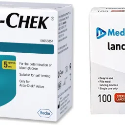 medup Flat lancets 100 Units and Accu-chek active 100 strips Glucometer Lancets Glucometer Lancets-6