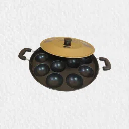 Cookware appam APPAMPATRA Ponganalu Maker Paniarakkalpan Paniyarakkal with Lid Paniarakkal with Lid 1 L capacity 24 cm diameter-picture-28