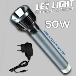 50W Long Range Search Light LED Flashlight Aluminum Body Torch-12