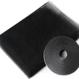 buyagain HDPE - High Density Poly Ethylene Infants Washable Mosquito Net Insect Mesh with Velcro Tape || PVC MESH//in(Black Color) Window Net ||Insect Repellent ||(1 Pack) Insect Fly Bug Mesh Screen- Velcro Model Mosquito Net image 5