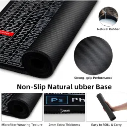 Ojra Short key mat anti slip pad with office word excel software shortcuts keys Mousepad image 3