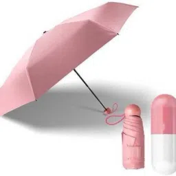 Capsule Mini Travel Umbrella Foldeble (Perfect for 1 Person) Pocket Size Ultra Light Mini Travelling Folding Compact Umbrella with Lovely Capsule Case Pocket Umbrella Umbrella-image-20
