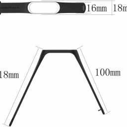 AUDICE Combo pack of 2 Silicone Straps for models Xiaomi Mi Band 4 and Mi Band 3, ( Black + Blue colors )(Device not included) Smart Band Strap (Mullti Color) Smart Band Strap image 4