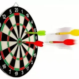 17" wooden dart board| Dual sided| Steel wired | Family game set Dart Steel Tip Dart-29