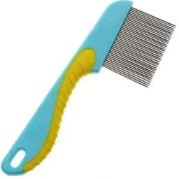 HANDLE LICE COMBO Dog Grooming Removes Tangles Hair, Stainless Plastic-image-67