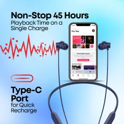 ptron Bassstrings Indie with 45 Hrs Playback, Clear Calls, Deep Bass & Type C Charging Bluetooth Headset image 3