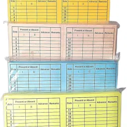 Paper Attendance Card for Daily Payroll Wages Workmans-61
