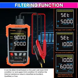 amicisense Battery Internal Resistance Tester Automatic & Manual Detection Self-Calibration Digital Voltage Tester image 2