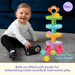 little berry Plastic Roll & Swirl Ball - 5 Layer Stack, Drop & Go Ball Drop - Activity Toys image 5