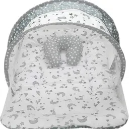 Cotton Infants Washable Washable Cotton Baby Bed with Mosquito Net Safe & Cozy Sleep for Infants Mosquito Net-16