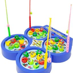 Kids Fish Catching Game with Sound, Include 32 Pieces Fishes and 4 Fishing Rods-10