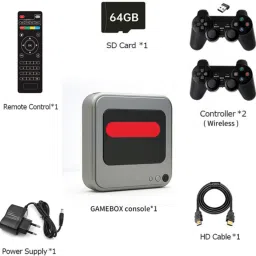 VK MART all free channel included G7 Retro Video Game Console set box WiFi 4K HD 64 GB 64 GB with Super Mario, Crash, GTA, Zelda, Sonic, Donkey Kong, Street Fighter-picture-40