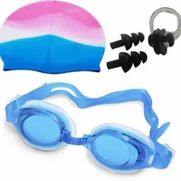 Swimming Set, Cap, Googles , Ear Plug & Nose Clip Swimming Kit Swimming Cap-17