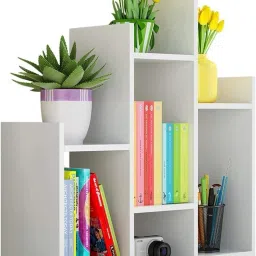 Mountain Multi-Layer Bookshelf Engineered Wood Open Book Shelf-image-51